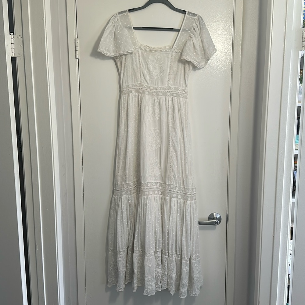 LoveShackFancy Norma Dress White - Size 6